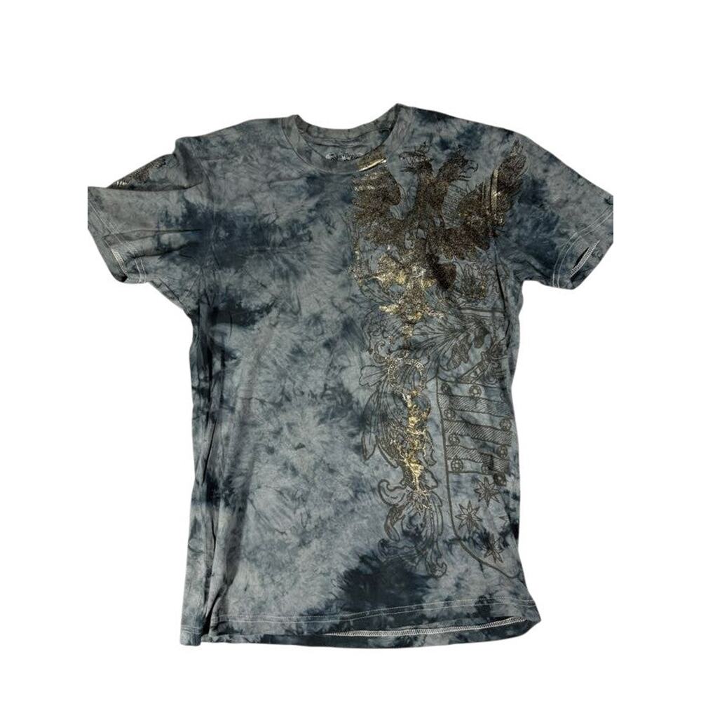 Pollution Blue Shirt with Golden Eagle ~S, XL 2XL~